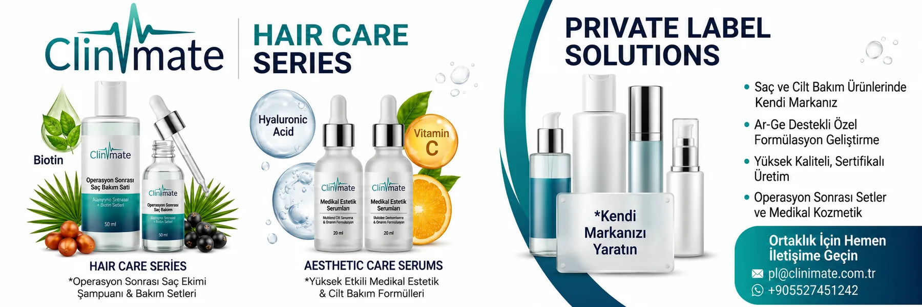 Hair care series ve private label solutions - Clinimate