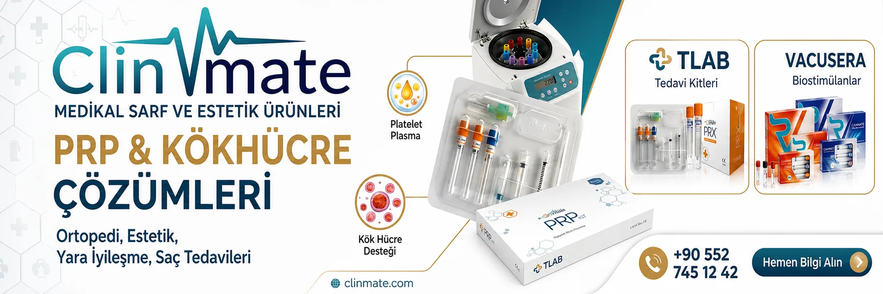 PRP ve kök hücre çözümleri - Clinimate